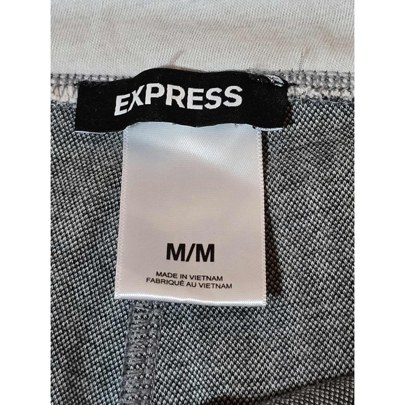 Express Women's‎ Sz M Ribbed Gray Pull On Leggings - Picture 3 of 3